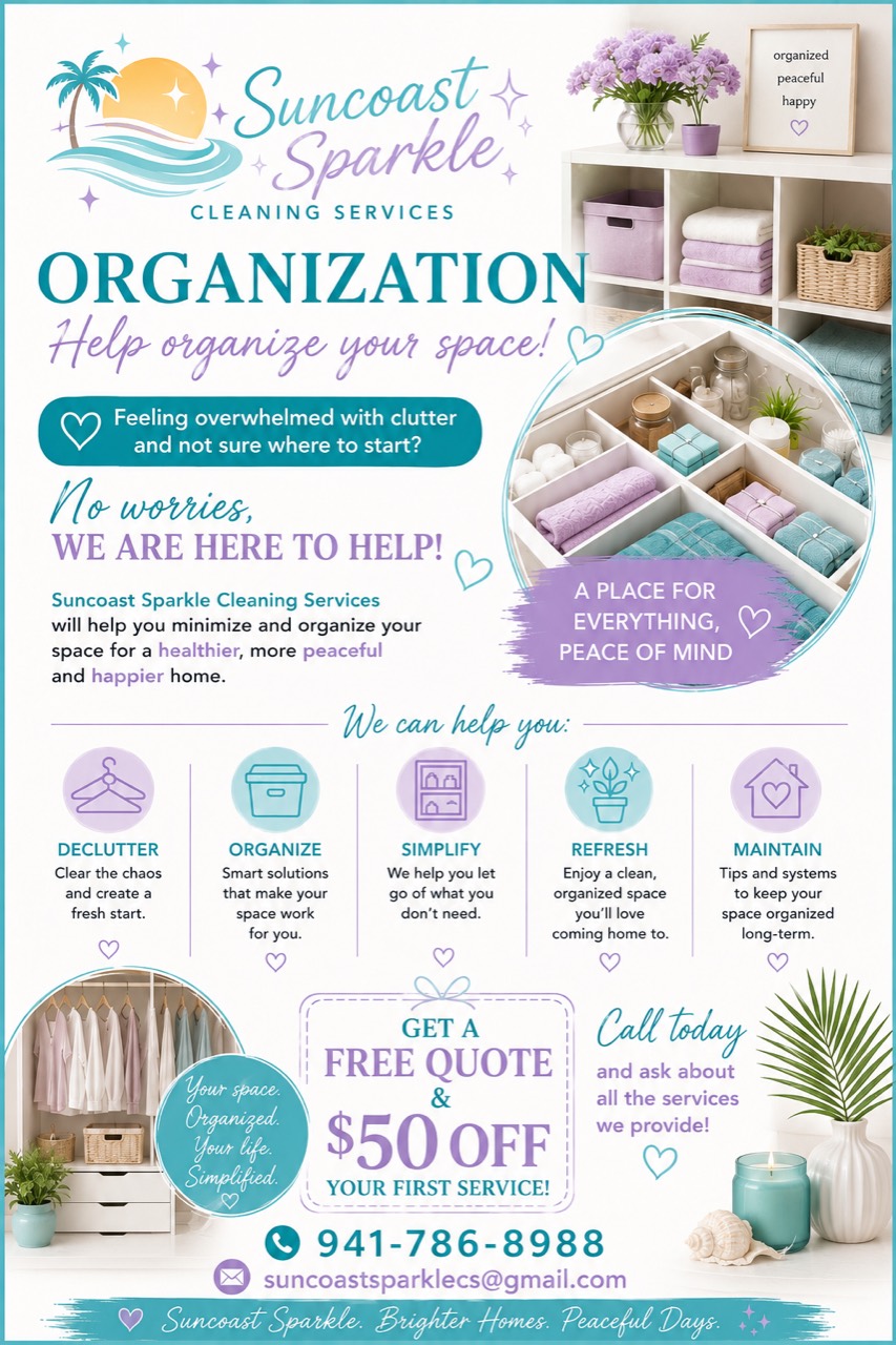 Organization cleaning flyer